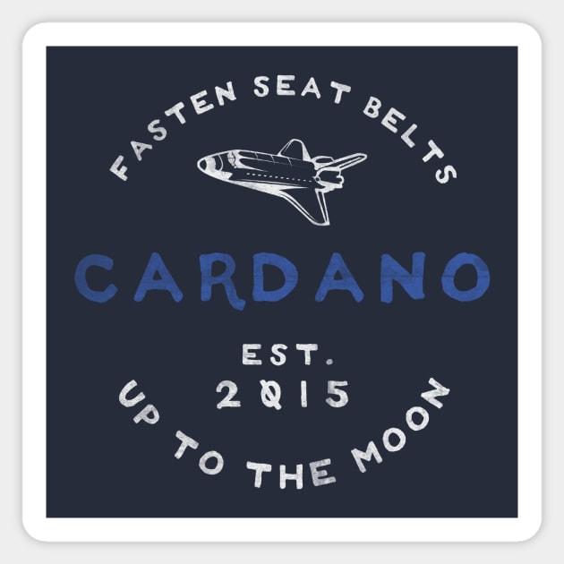 Cardano ADA Blockchain Cryptocurrency Logo Moon Astronaut Space Sticker by Kogarashi